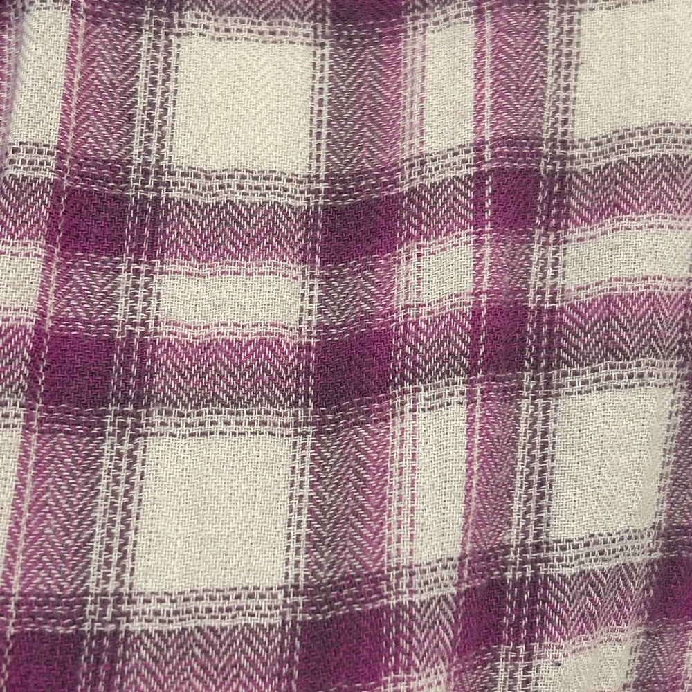 Cabi | Size Medium Lavender Plaid Button-Up Collared Shirt - Picture 3 of 6